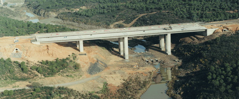 Construcción Autovía Huelva – Ayamonte. Tramo: Enlace de Aljaraque – Enlace Lepe Oeste, Huelva. Autovía de 24 Km en variante.
